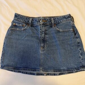 Abercrombie & Fitch Denim Curve Love Mid Rise Skirt